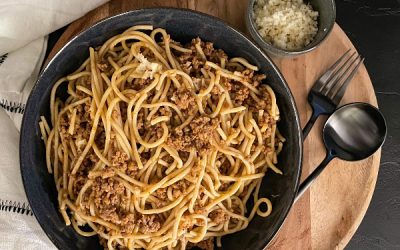 Spaghete cu carne tocata