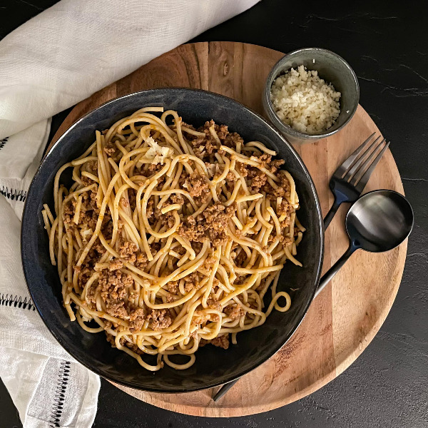 Spaghete cu carne tocata