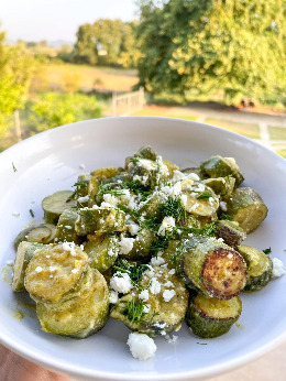 Dovlecei fierti cu oregano