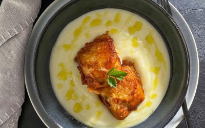 Cod prajit cu ‘skordalea’