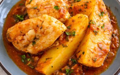 Peste aghiorit cu cartofi