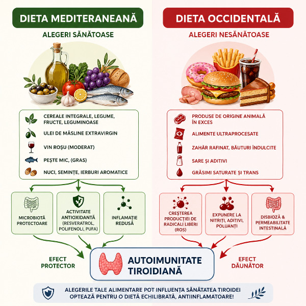 Bolile autoimune ale tiroidei și dieta mediteraneană – poate alimentația să facă diferența?